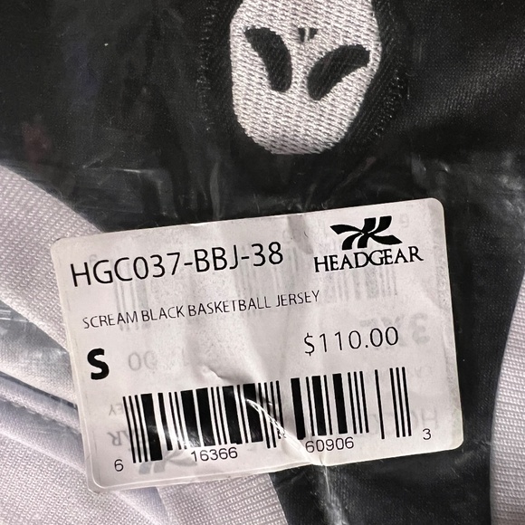 NWT Headgear Classics Nostalgia Co. Scream Black Basketball Jersey - Picture 8 of 9